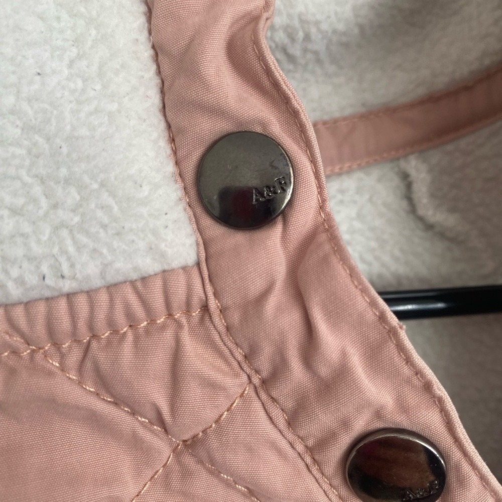 Abercrombie & Fitch Women Pullover Quilted Snap Fleece Sweatshirt Pink … - Picture 7 of 8